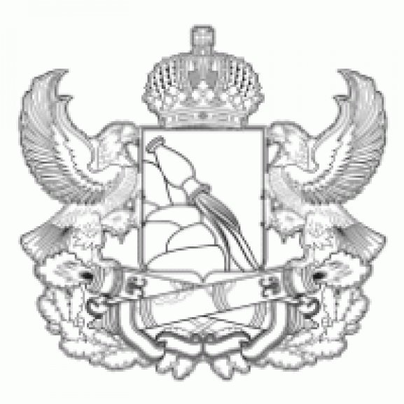 Герб города Воронежа черно белый