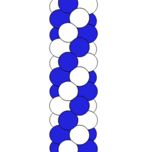 Гирлянда из шаров бело синяя