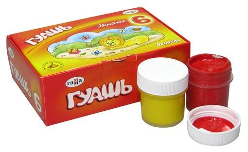 Краски гуашь мультяшные