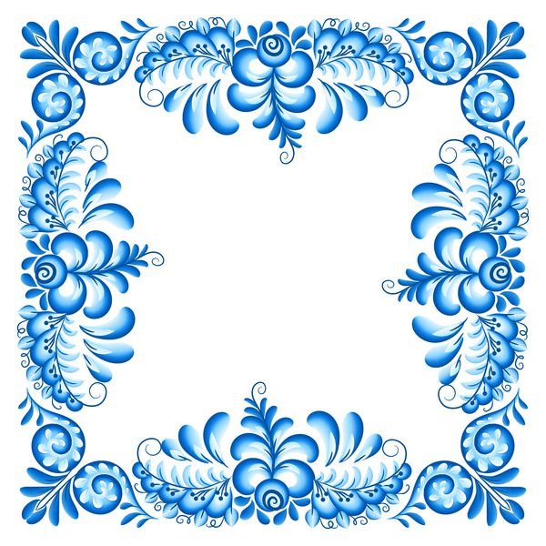 Окантовка Гжель