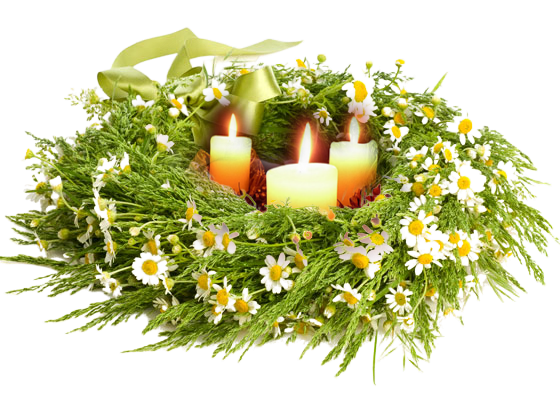 Венки на Ивана Купала на прозрачном фоне