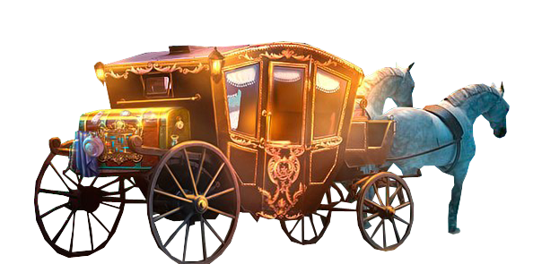 Карета на белом фоне