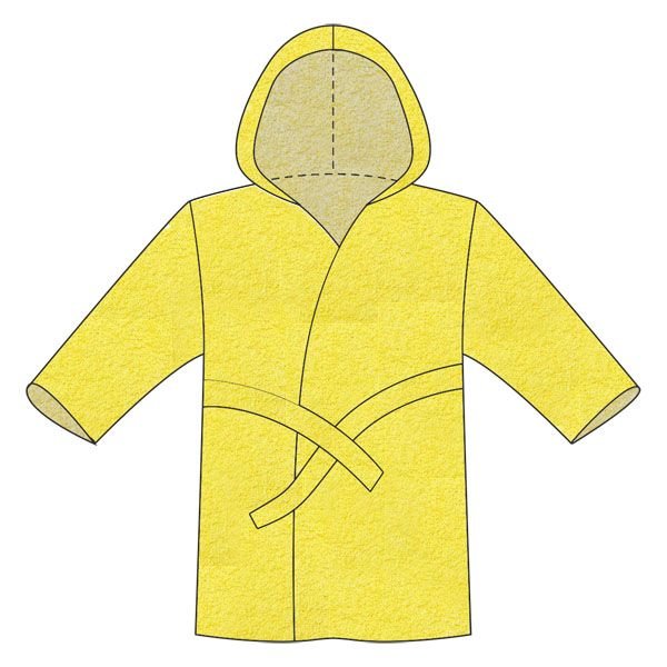 Лекало халат детский с капюшоном