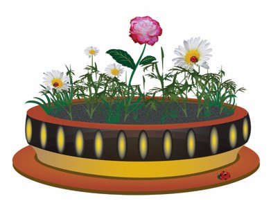 Клумба мультяшная