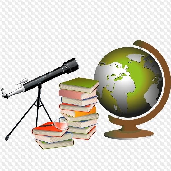 Глобус с книгами на прозрачном фоне