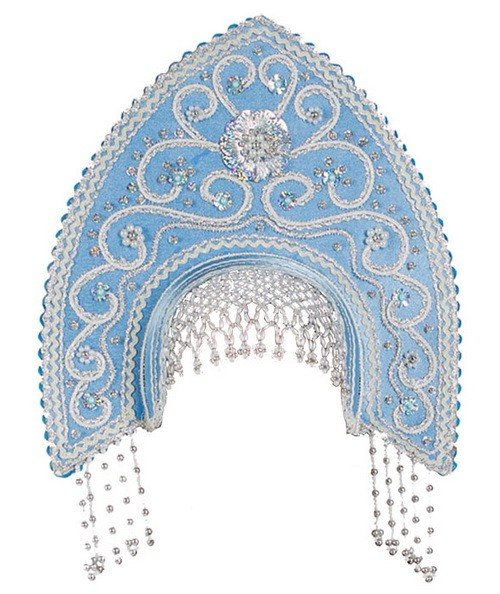 Кокошник для Снегурочки красный