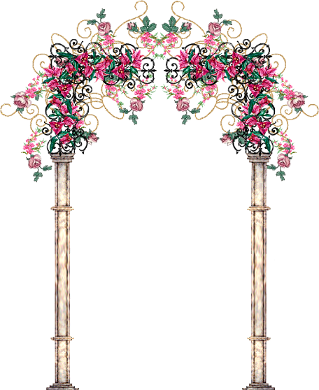 Свадебная Цветочная арка на прозрачном фоне