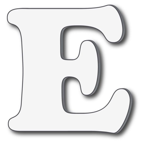 Трафарет буквы e