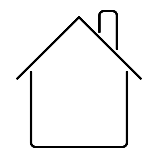 Белый контур домика