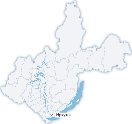 Иркутская область карта контур