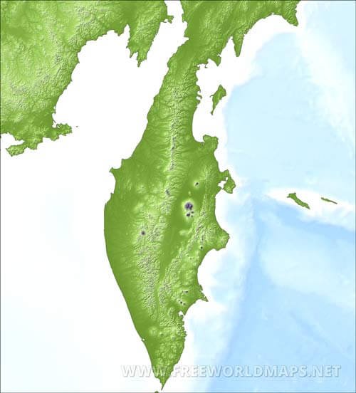 Полуостров Камчатка контур