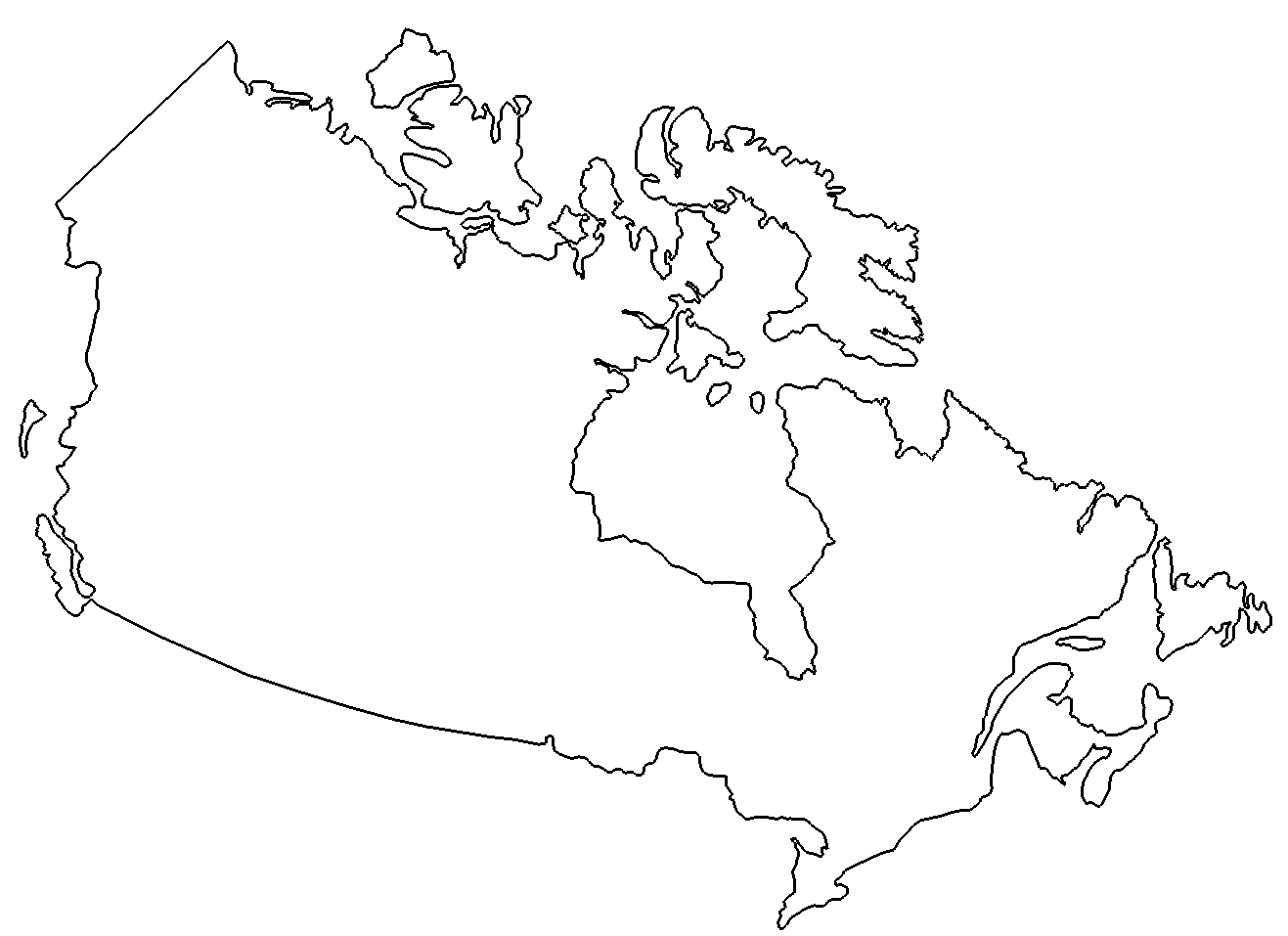 Контур на английском. Карта Канады пустая. Карта Канады белая. Контур Канады. Очертания Канады на карте.