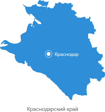 Карта Краснодарского края контур