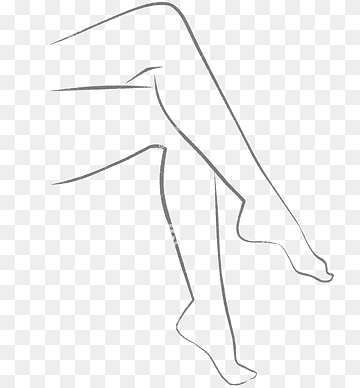 Ноги контур на прозрачном фоне