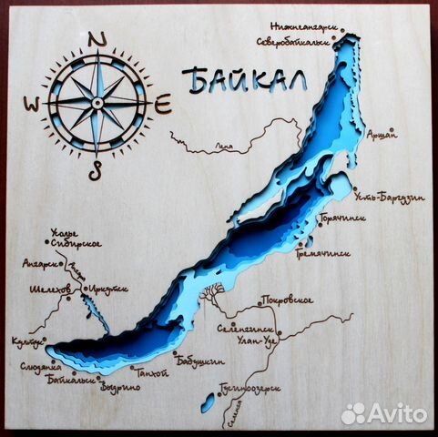 Батиметрическая карта Байкала