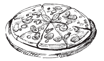 Пицца рисунок карандашом