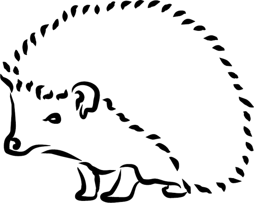 Ежик очертание