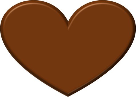 Коричневые сердечки на прозрачном фоне (41 фото)