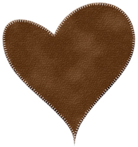 Сердечко коричневого цвета