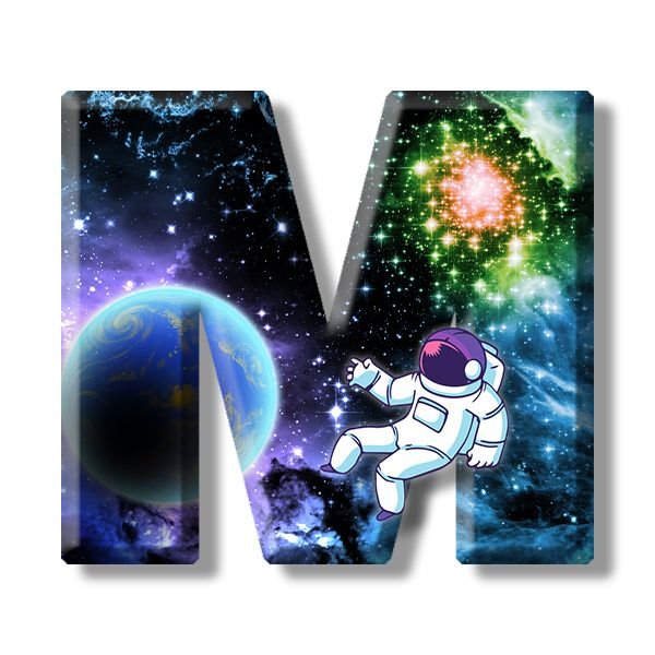 Космические буквы на прозрачном фоне (37 фото)