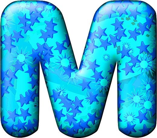 Разноцветные большие буквы м