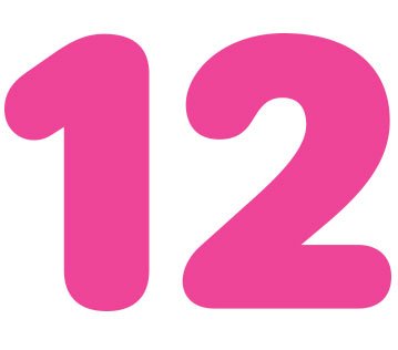 Цифра 12 красивая