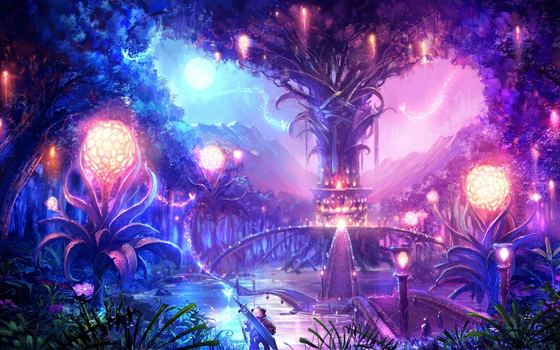 Мир магии ком. Магик Гарден сказочный сад. Фантастические пейзажи. Фэнтези пейзажи. Волшебный фон.