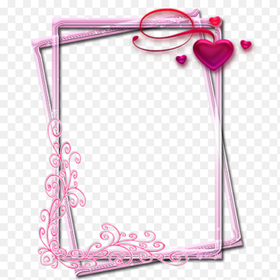 Рамка прозрачная розовая