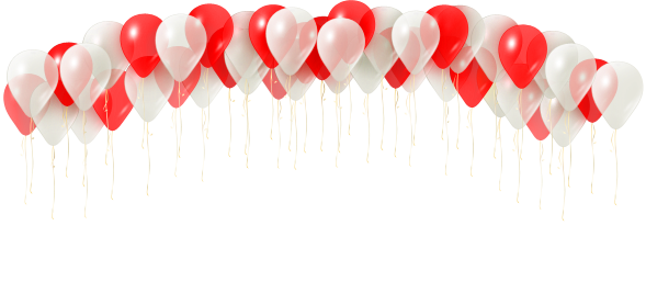 Праздничные воздушные шары красные