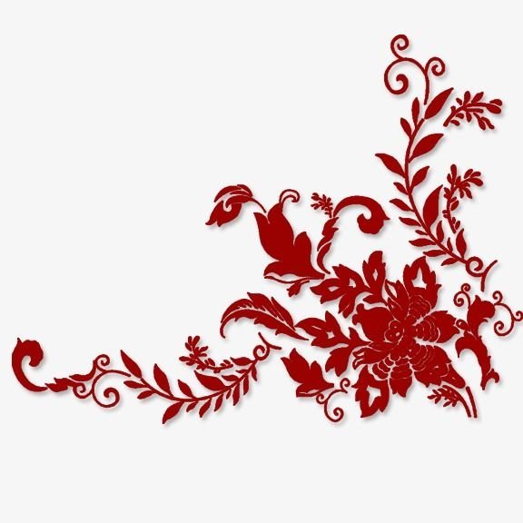 Угловой узор красный