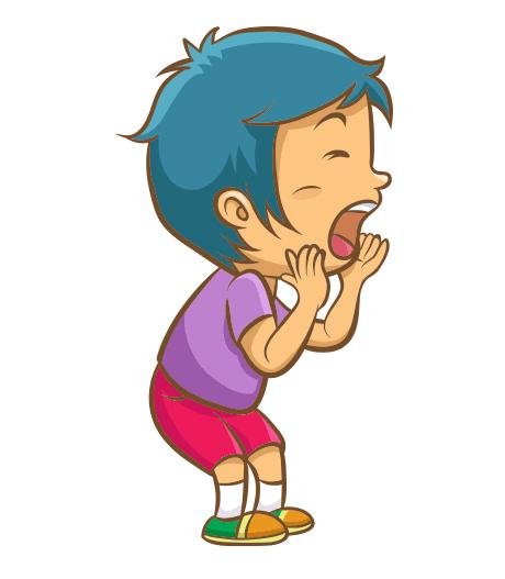 Кричащий мальчик рисунок