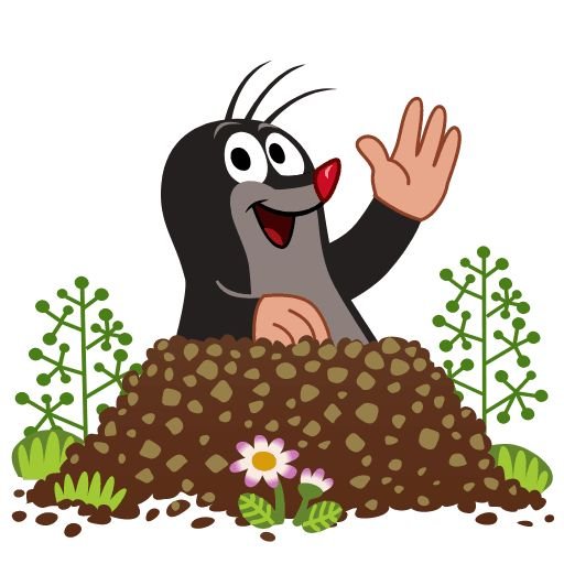 Стикер телеграмм Кртек Кротик