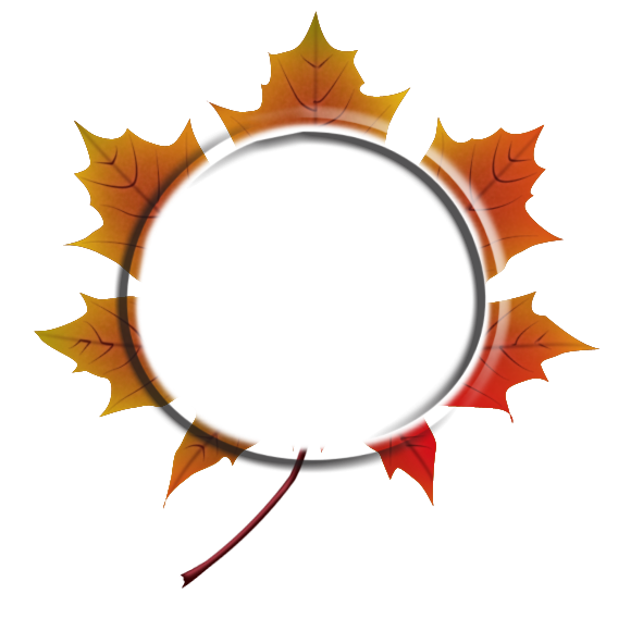 Круглая рамка осень