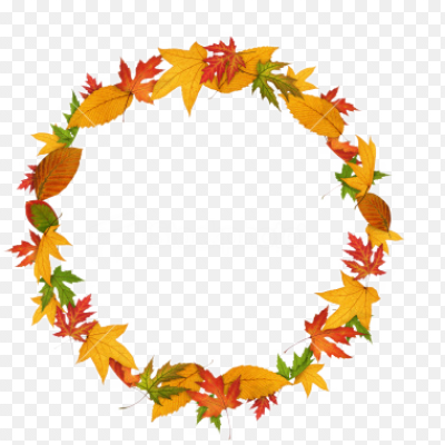 Осенняя рамка круглая