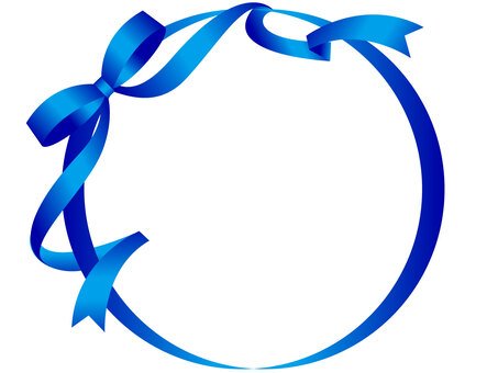 Рамка голубая лента