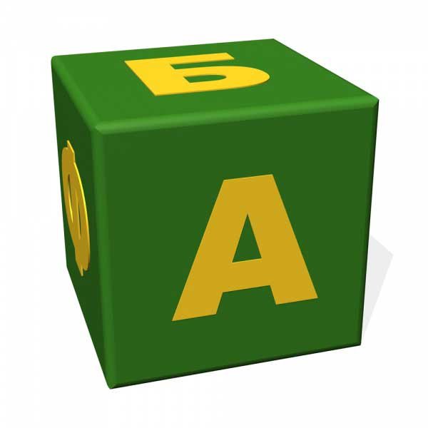 Кубик с буквой б