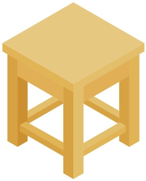 Табуретка в изометрии