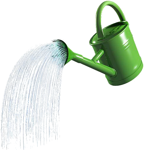 Струя воды из лейки