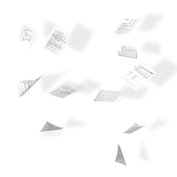 Летящие листы бумаги