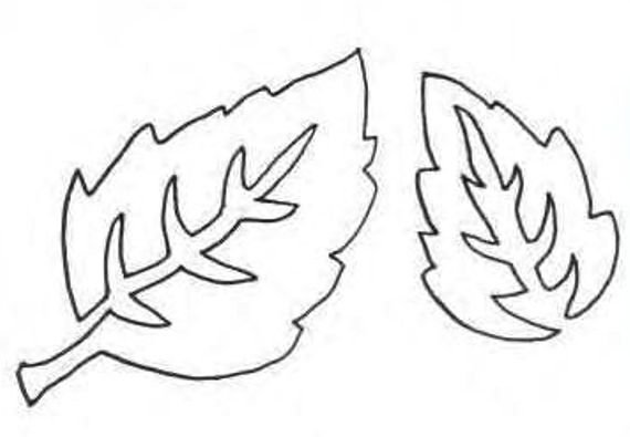 Листья для вырезания на окна