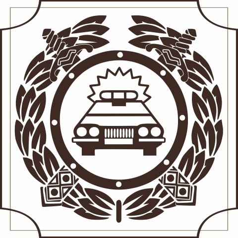 Герб ГИБДД черно белый