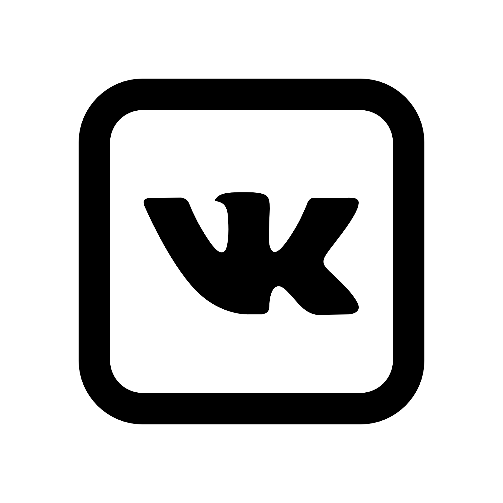 Логотип вк черный