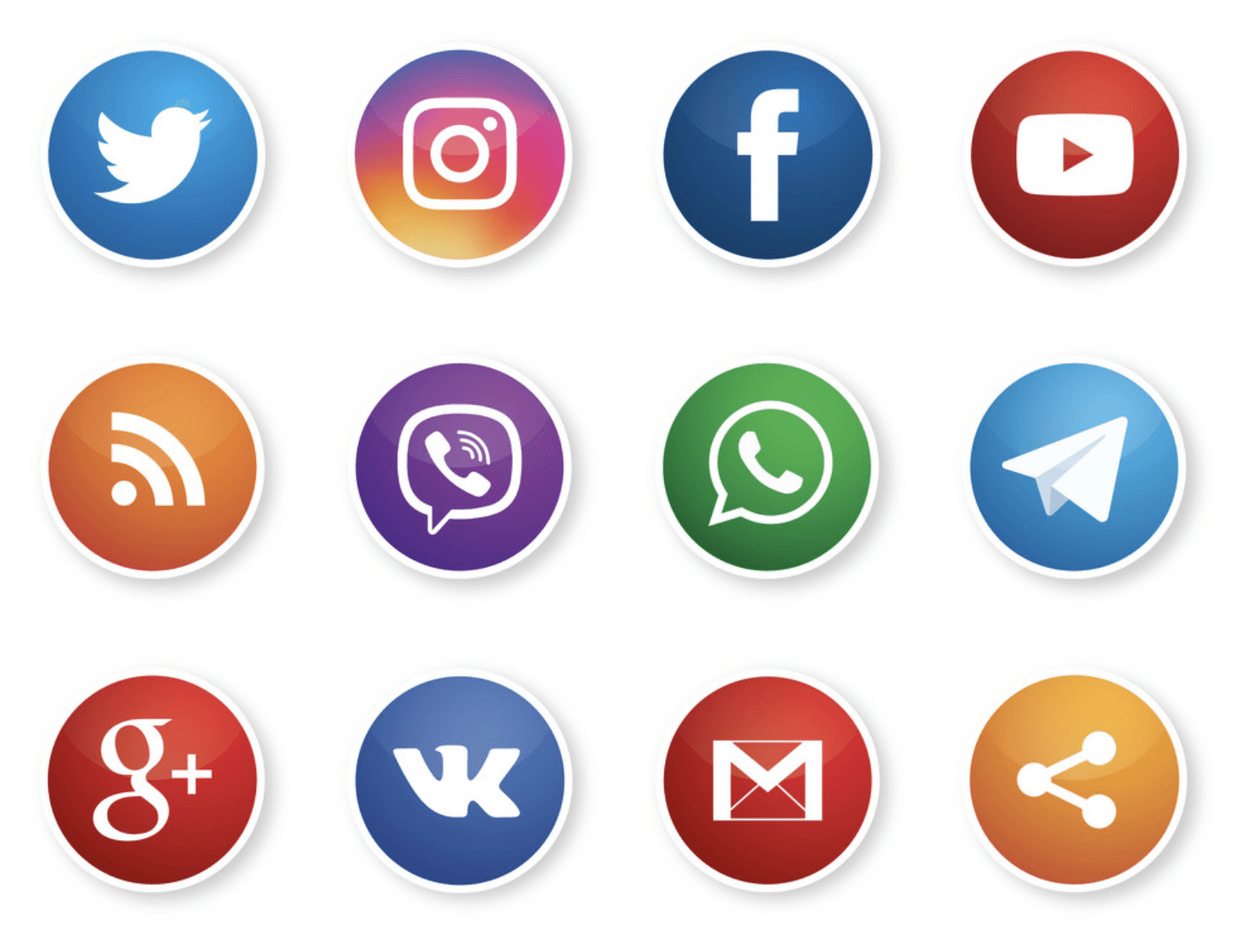 Кнопки социальных сетей