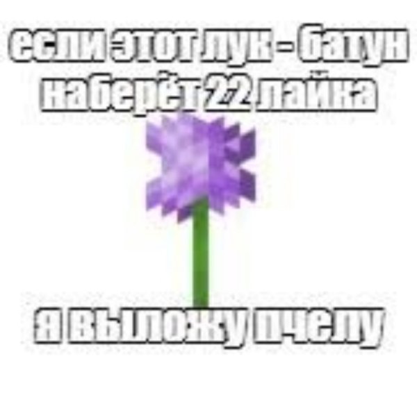 Лук в МАЙНКРАФТЕ цветок