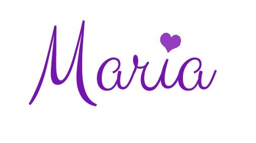 Maria красивым шрифтом