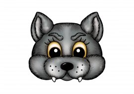 Маска волка в детский сад