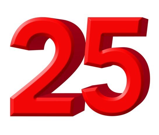 25 Лет на прозрачном фоне