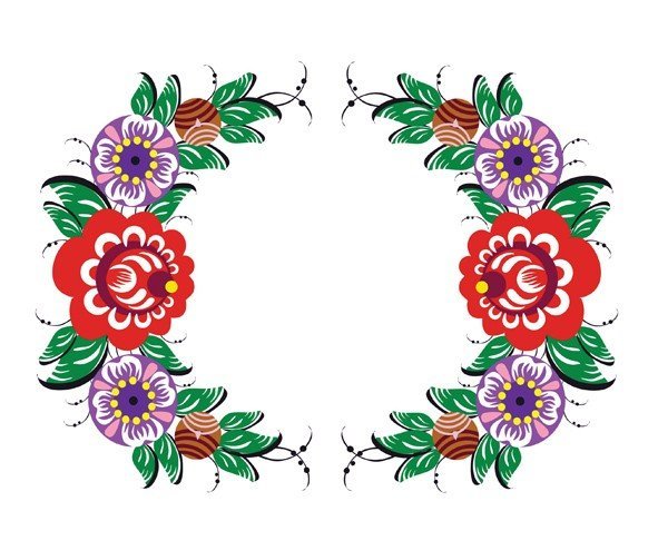 Цветочный орнамент в Городецкой росписи