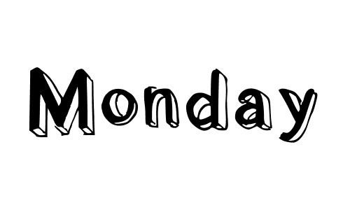 Надпись Monday