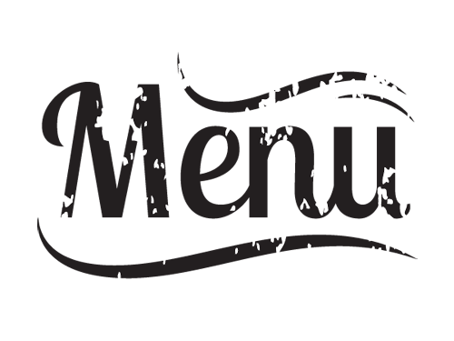 Меню надпись